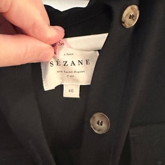 Sezane Jeannette Jeanette Button Down Belted Shirt Dress Size 8 Medium - Picture 6 of 12